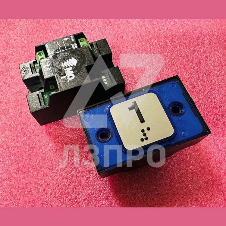 Кнопка приказной панели с шрифтом Брайля голубая подсветка 1 COMPAC 24V R2172PTBCAY01 MacPuarsa