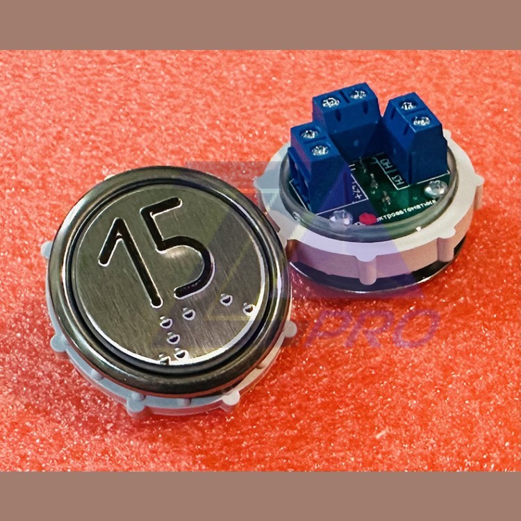 Кнопочный выключатель 15 рельеф код Брайля ВК-32-5Б (схема №1 MLB Vega)