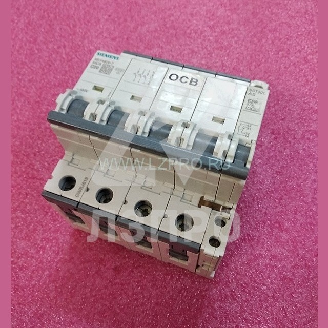 Автоматический выключатель 3+N-полюсной Iном=20А C20 5SY4620-7 Siemens