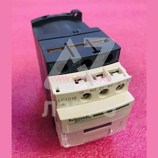 Контактор 3п 18A AC-3, Uкат. 220V DC, LC1D18MD Schneider Electric