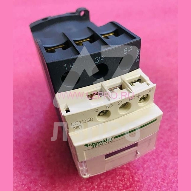 Контактор 3п 38A AC-3, Uкат. 220V DC, LC1D38MD Schneider Electric